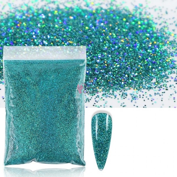Decor pentru unghii  5g SCL037 sclipici glitter Turcoaz cu Reflexii
